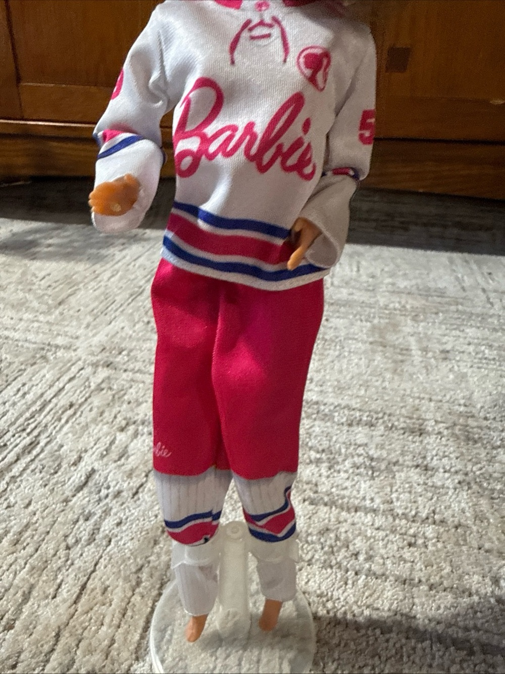 Mattel Barbie You Can Be Anything Winter Sports Hockey Player Uniform